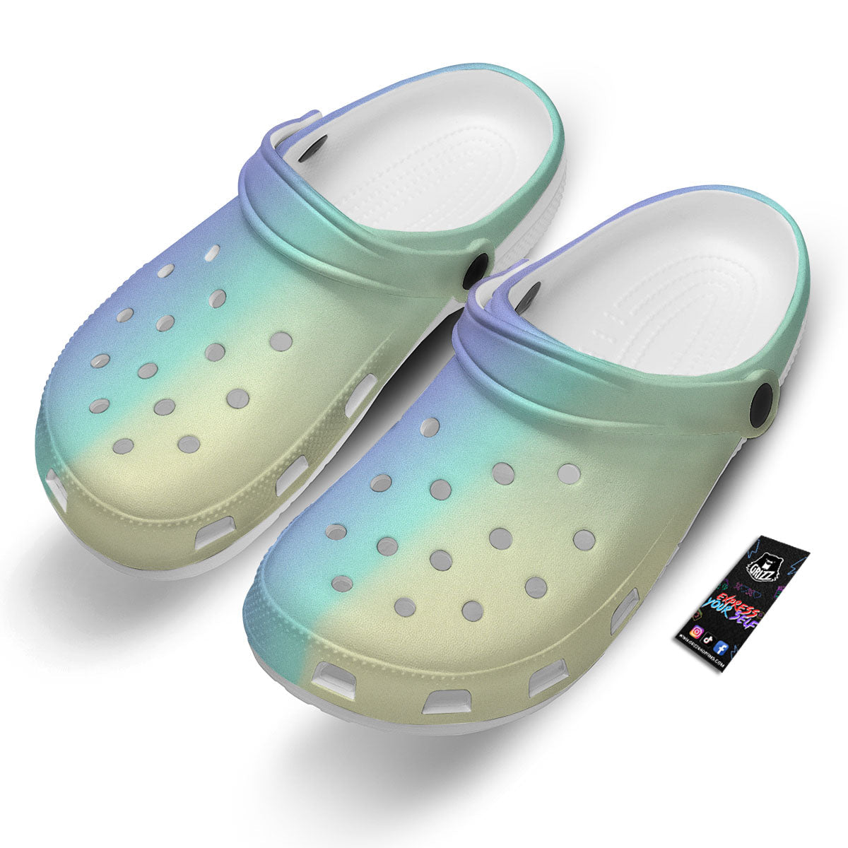 Rave Pastel Print Pattern Clog-grizzshop