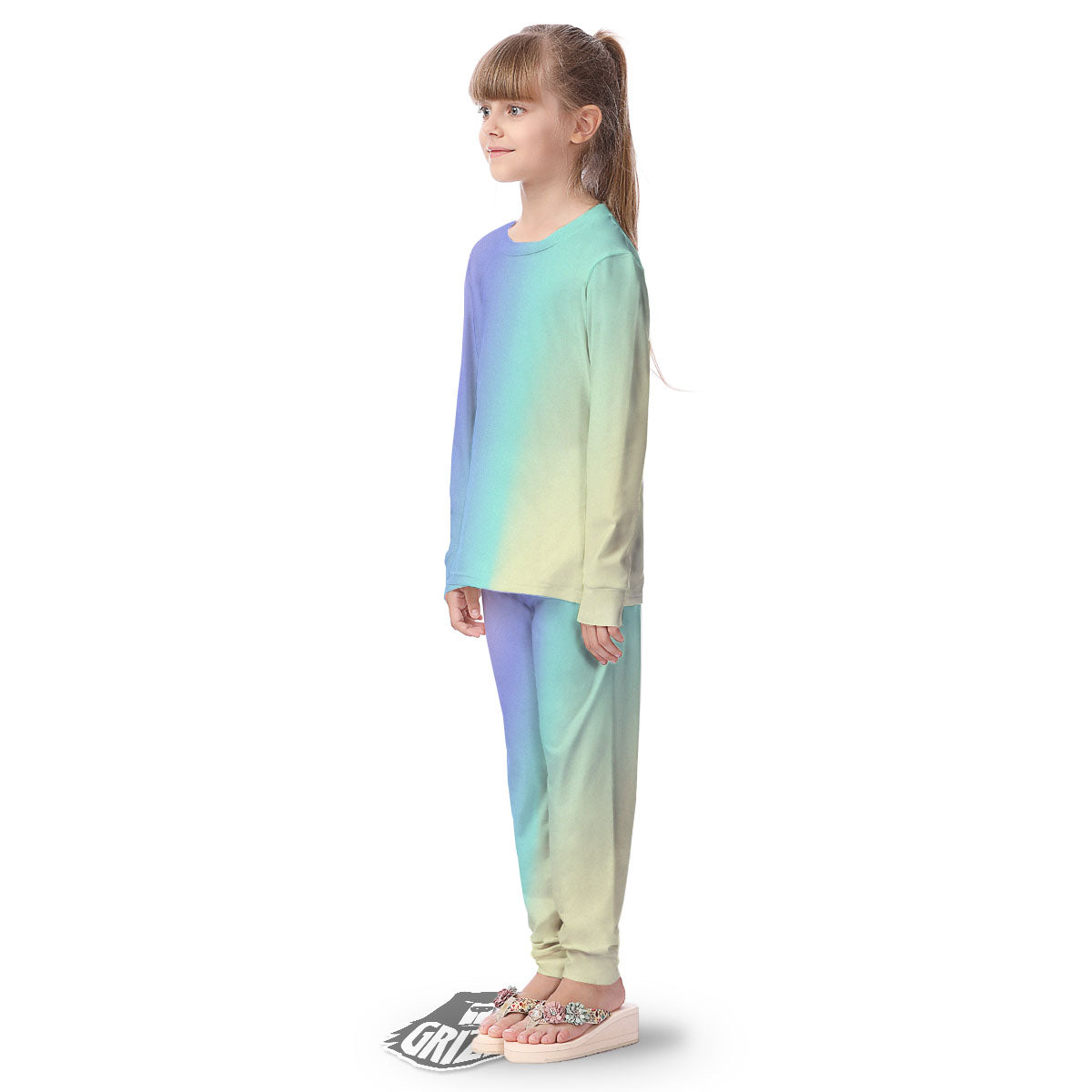 Rave Pastel Print Pattern Kid's Pajamas-grizzshop