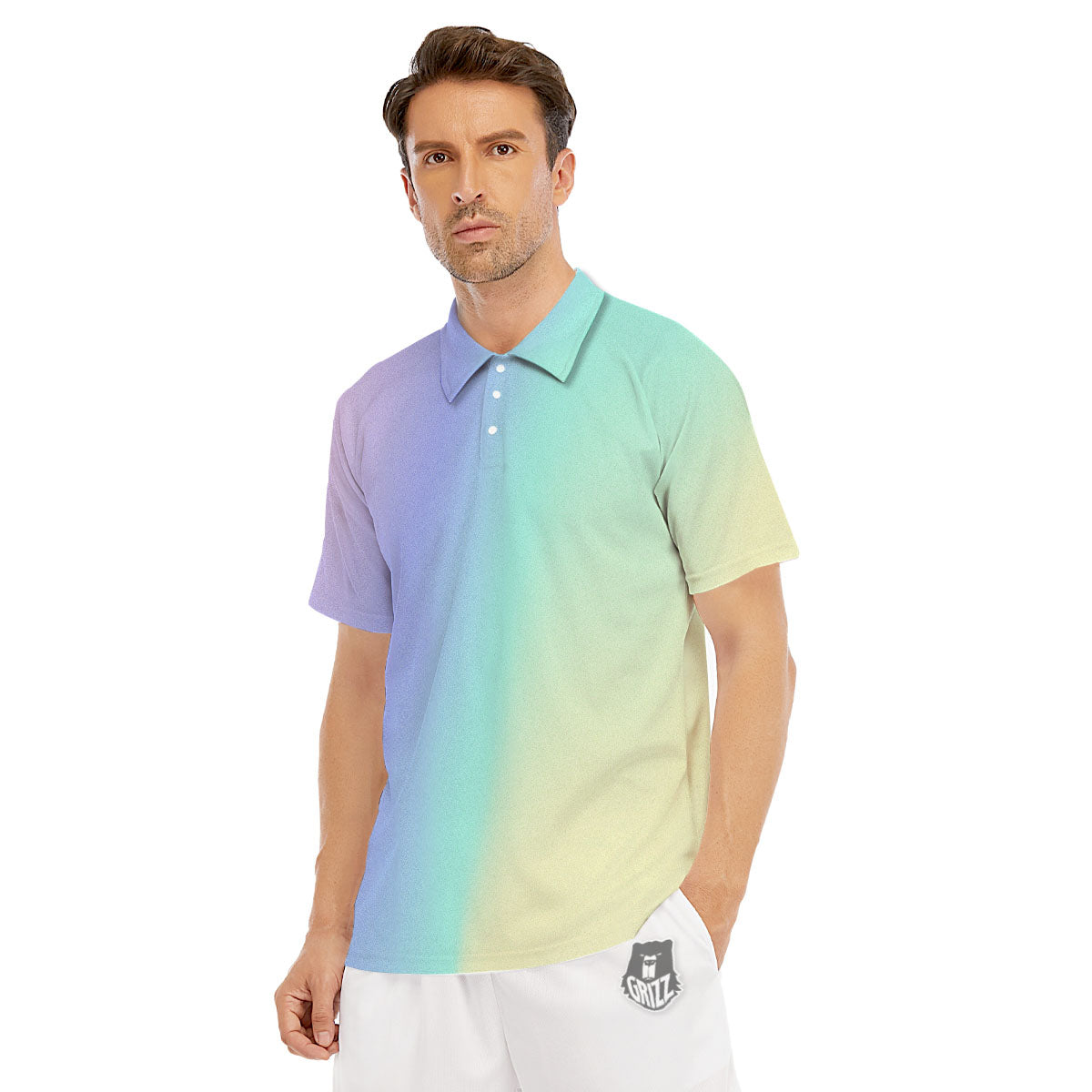 Rave Pastel Print Pattern Men's Golf Shirts-grizzshop