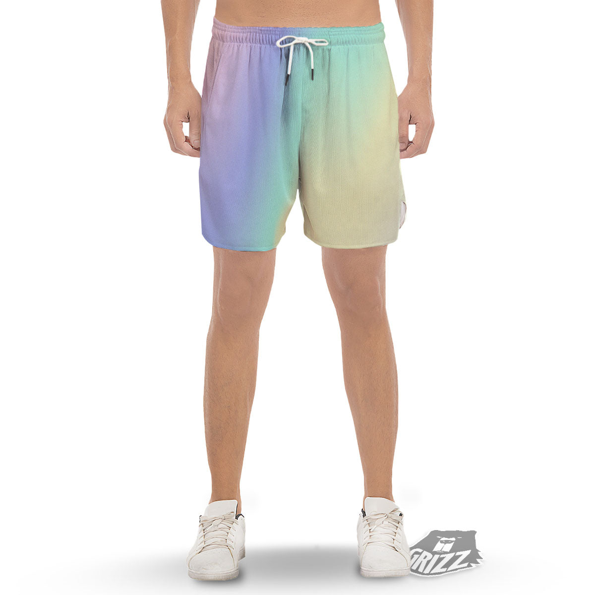 Rave Pastel Print Pattern Men's Gym Shorts-grizzshop