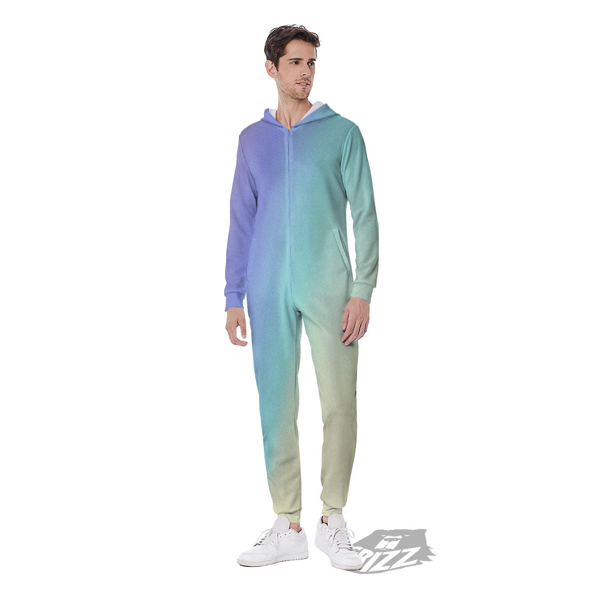 Rave Pastel Print Pattern Men's Jumpsuit-grizzshop