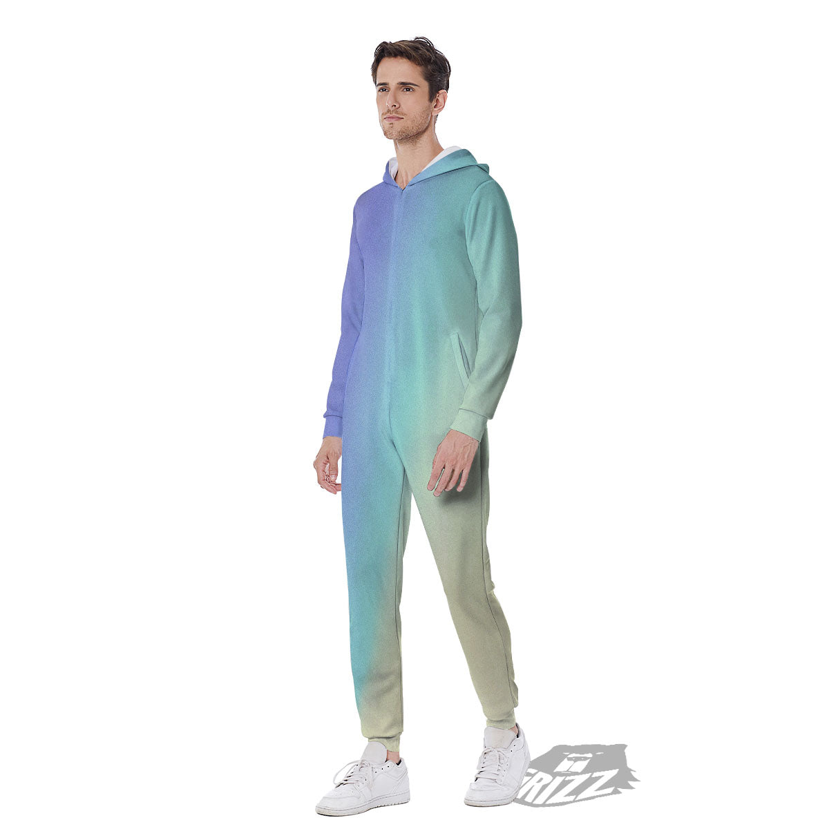 Rave Pastel Print Pattern Men's Jumpsuit-grizzshop