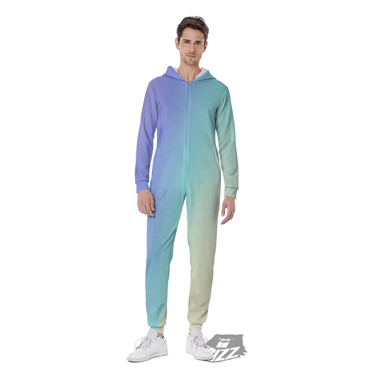 Rave Pastel Print Pattern Men's Jumpsuit-grizzshop
