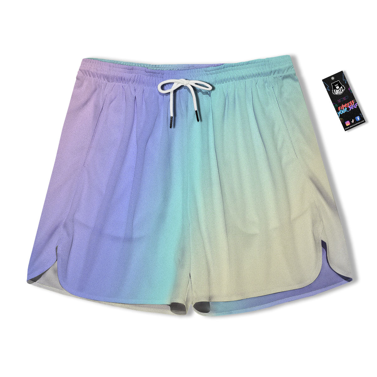 Rave Pastel Print Pattern Men's Running Shorts-grizzshop