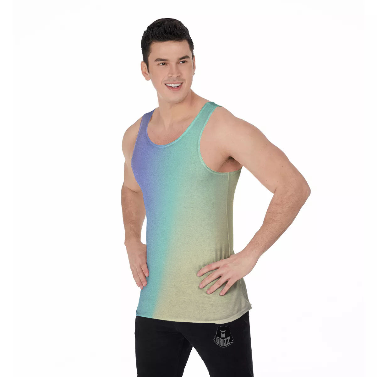 Rave Pastel Print Pattern Men's Tank Top-grizzshop