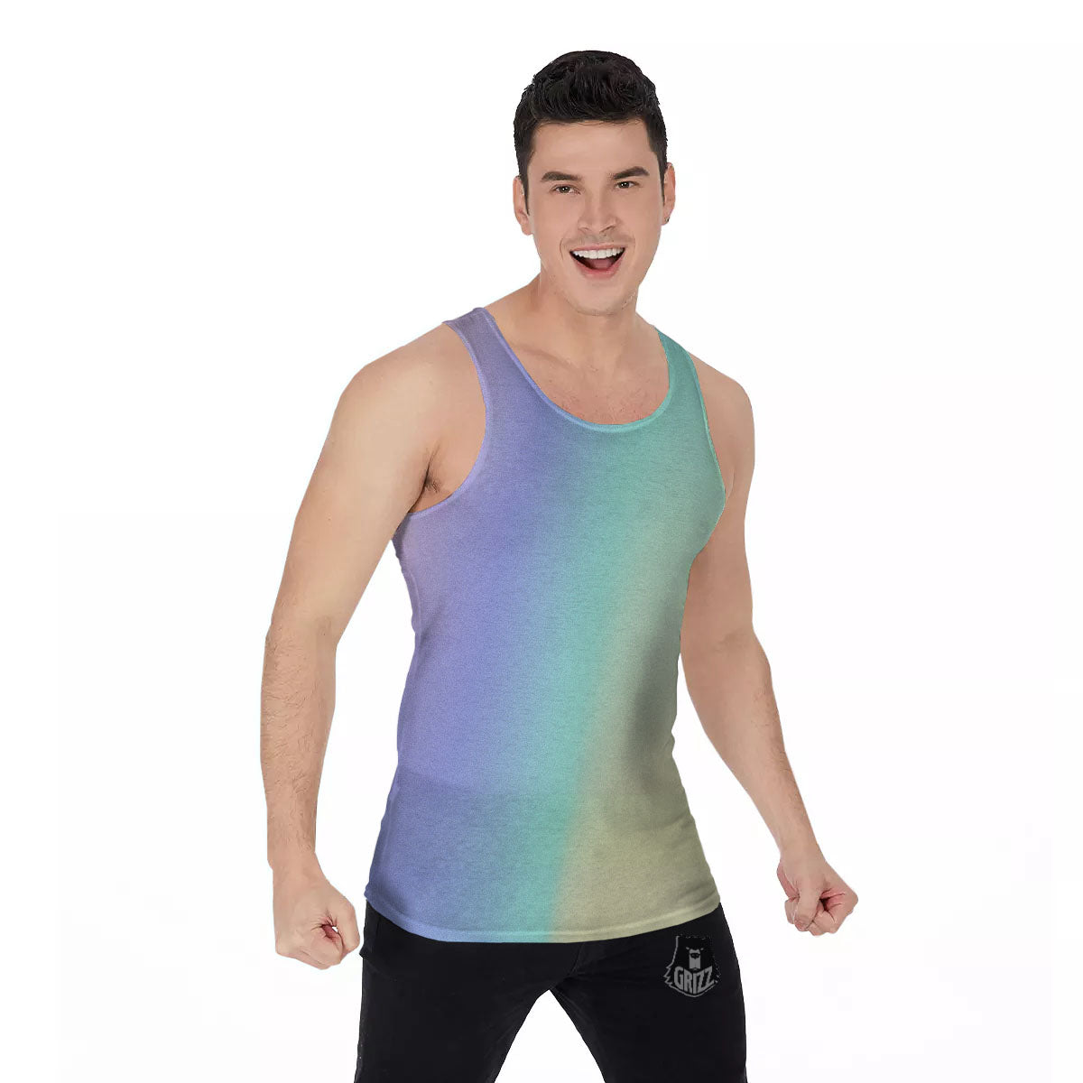 Rave Pastel Print Pattern Men's Tank Top-grizzshop