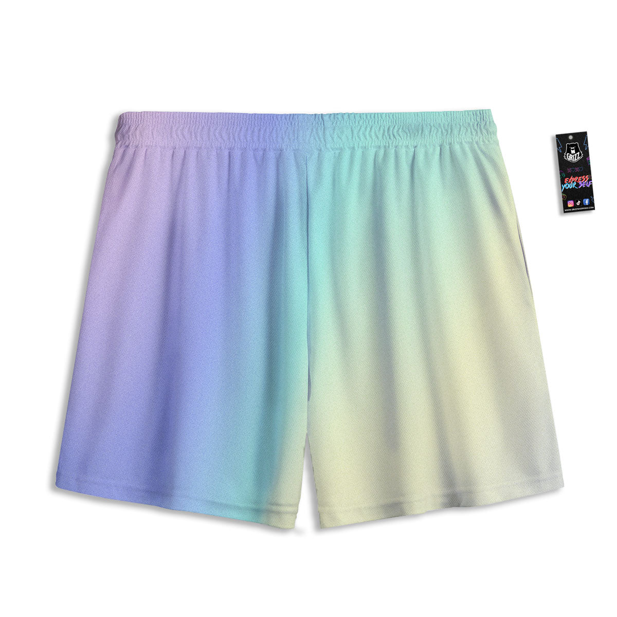 Rave Pastel Print Pattern Mesh Shorts
