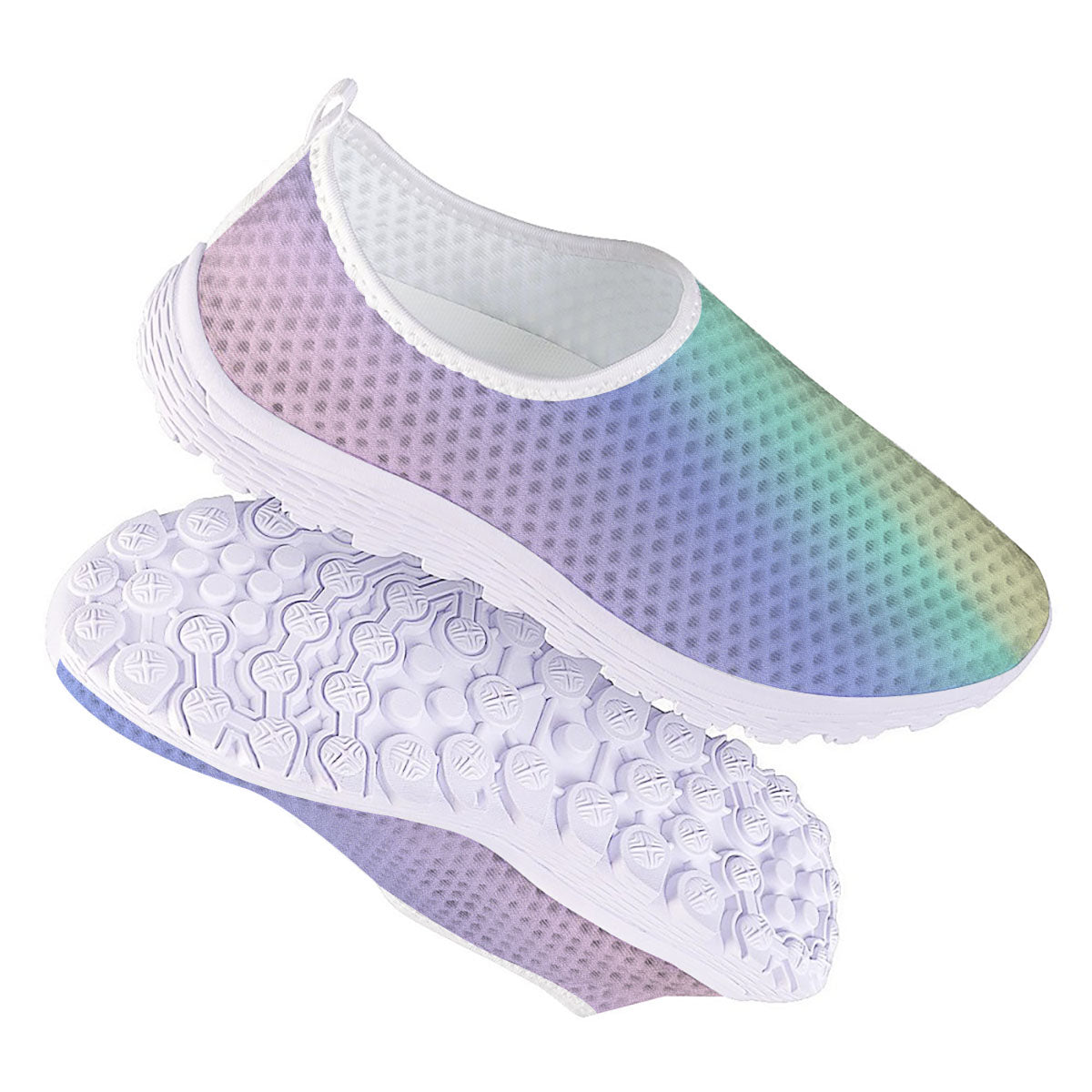 Rave Pastel Print Pattern Nurse Shoes-grizzshop