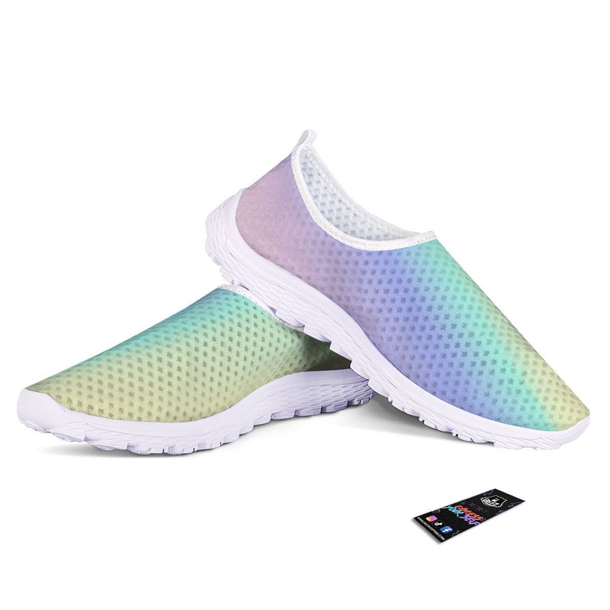 Rave Pastel Print Pattern Nurse Shoes-grizzshop