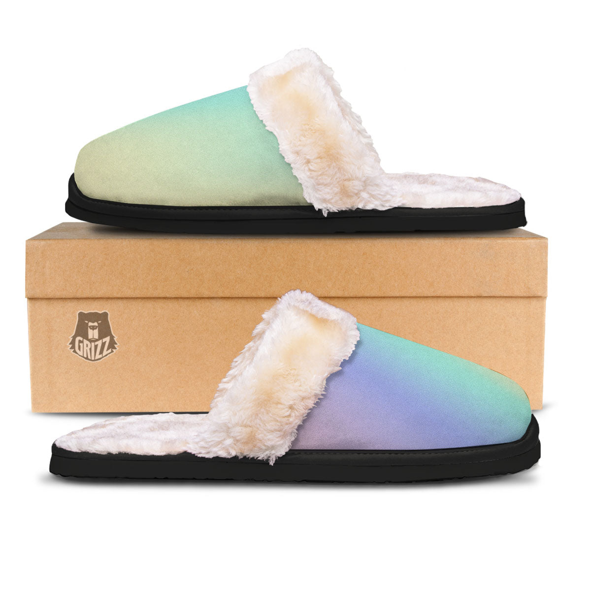 Rave Pastel Print Pattern Slippers-grizzshop