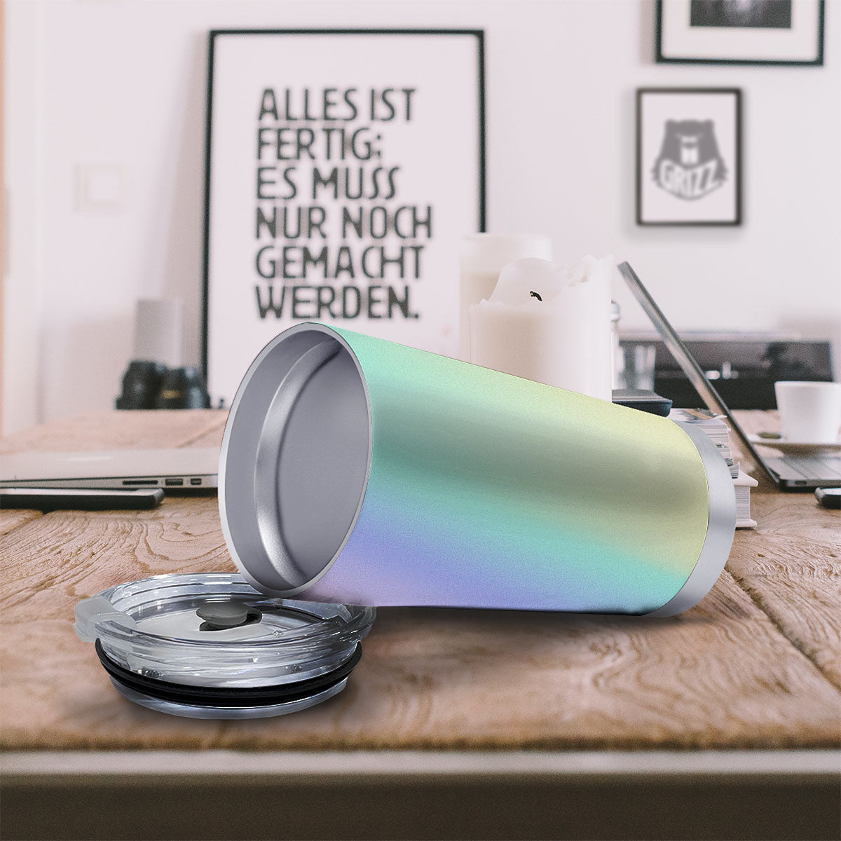 Rave Pastel Print Pattern Tumbler-grizzshop