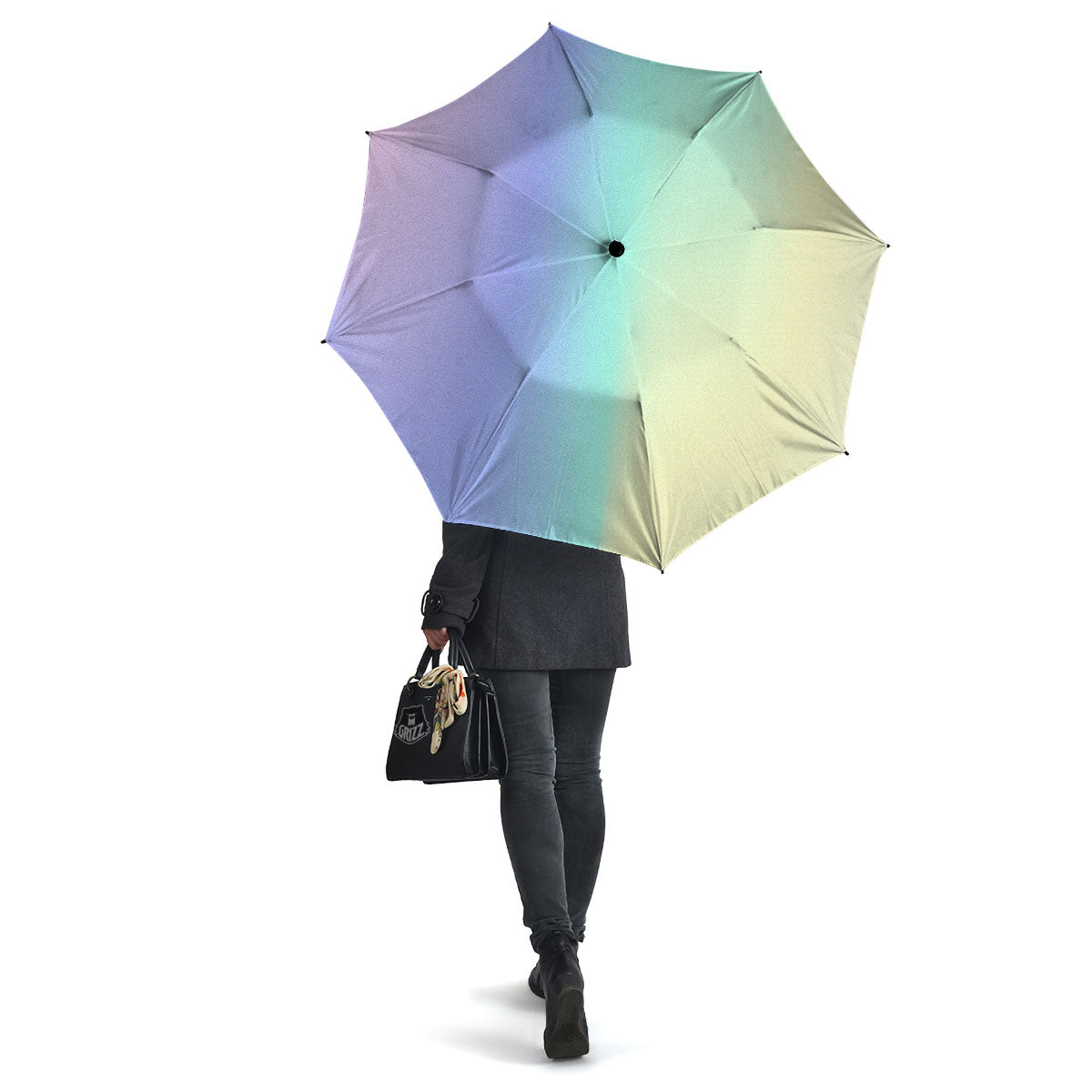 Rave Pastel Print Pattern Umbrella-grizzshop