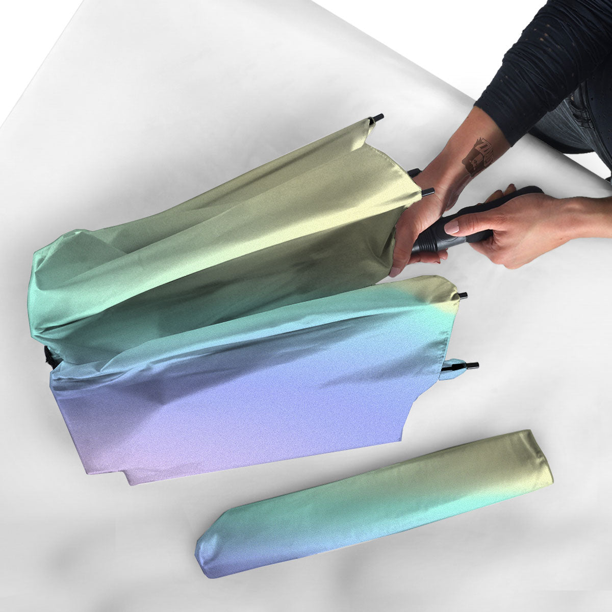 Rave Pastel Print Pattern Umbrella-grizzshop