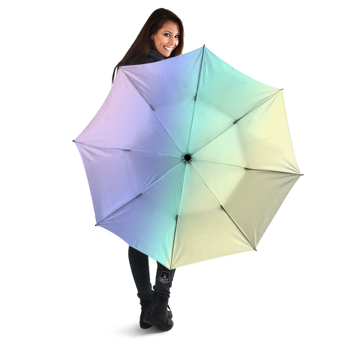 Rave Pastel Print Pattern Umbrella-grizzshop