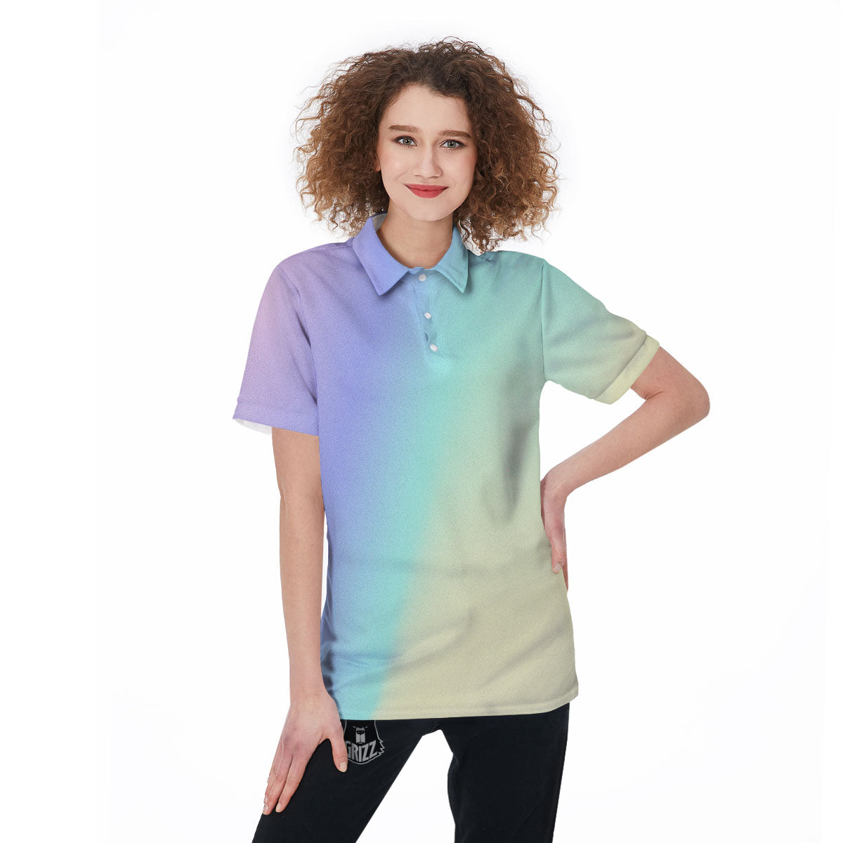 Rave Pastel Print Pattern Women's Golf Shirts-grizzshop