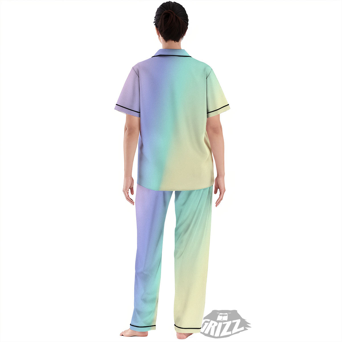 Rave Pastel Print Pattern Women's Pajamas Set-grizzshop