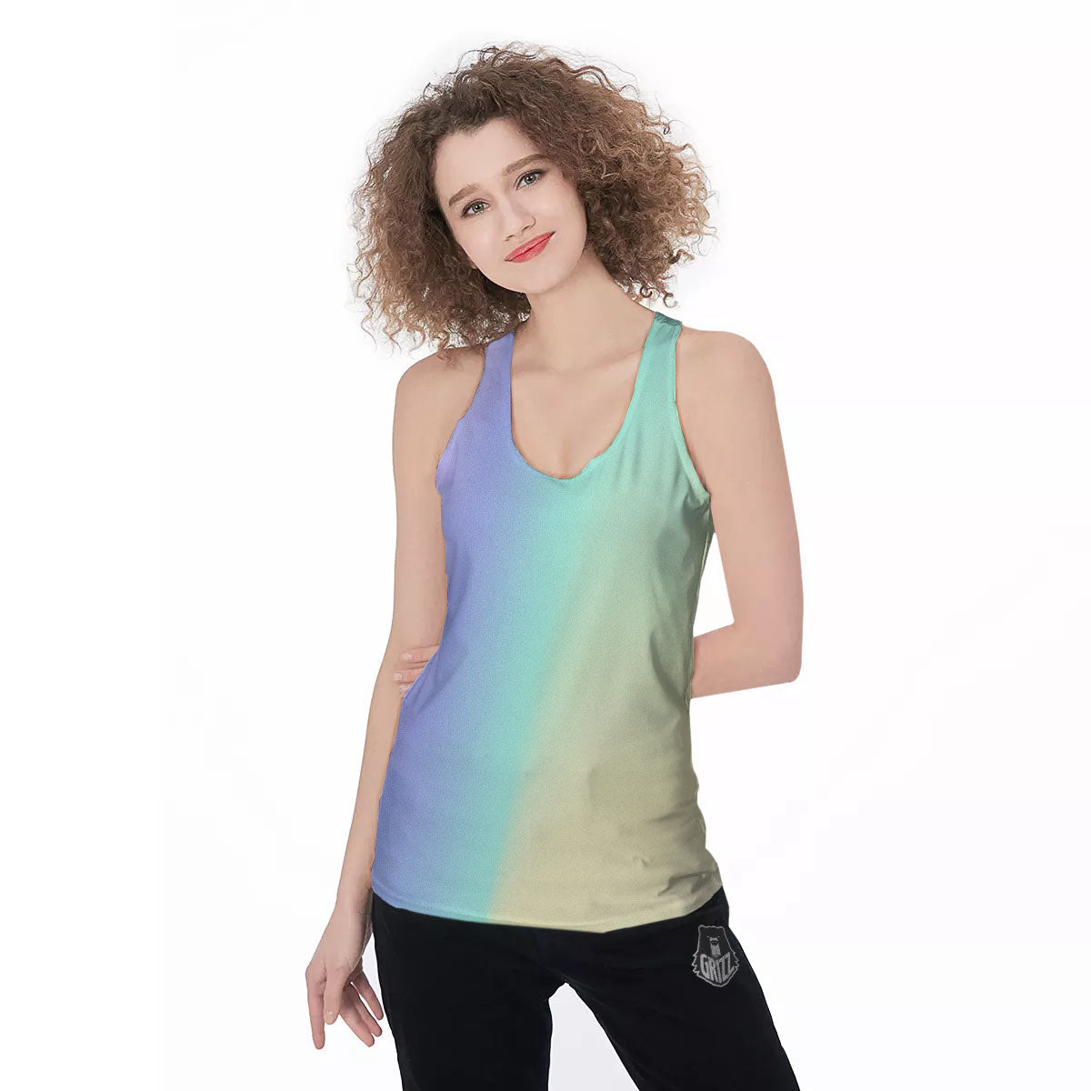 Rave Pastel Print Pattern Women's Racerback Tank Top-grizzshop