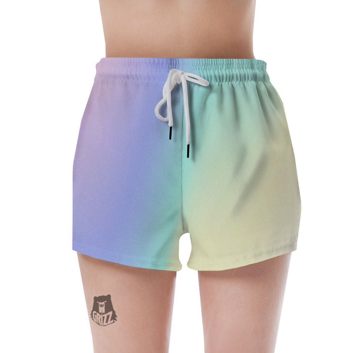 Rave Pastel Print Pattern Women's Shorts-grizzshop