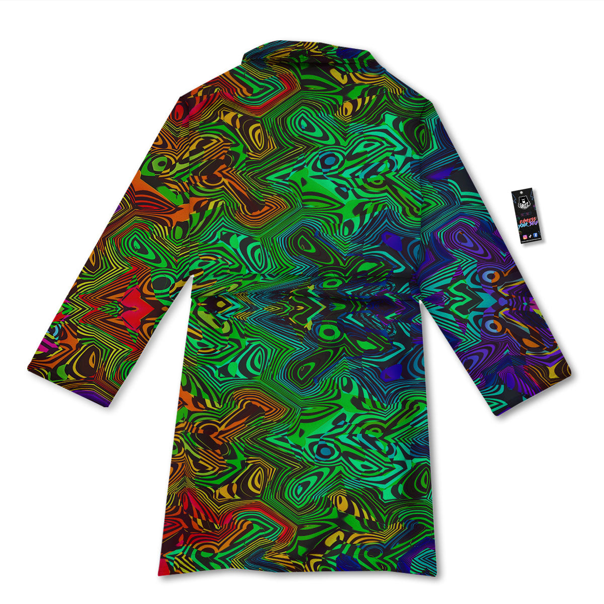 Rave Psychedelic Print Pattern Bathrobe-grizzshop