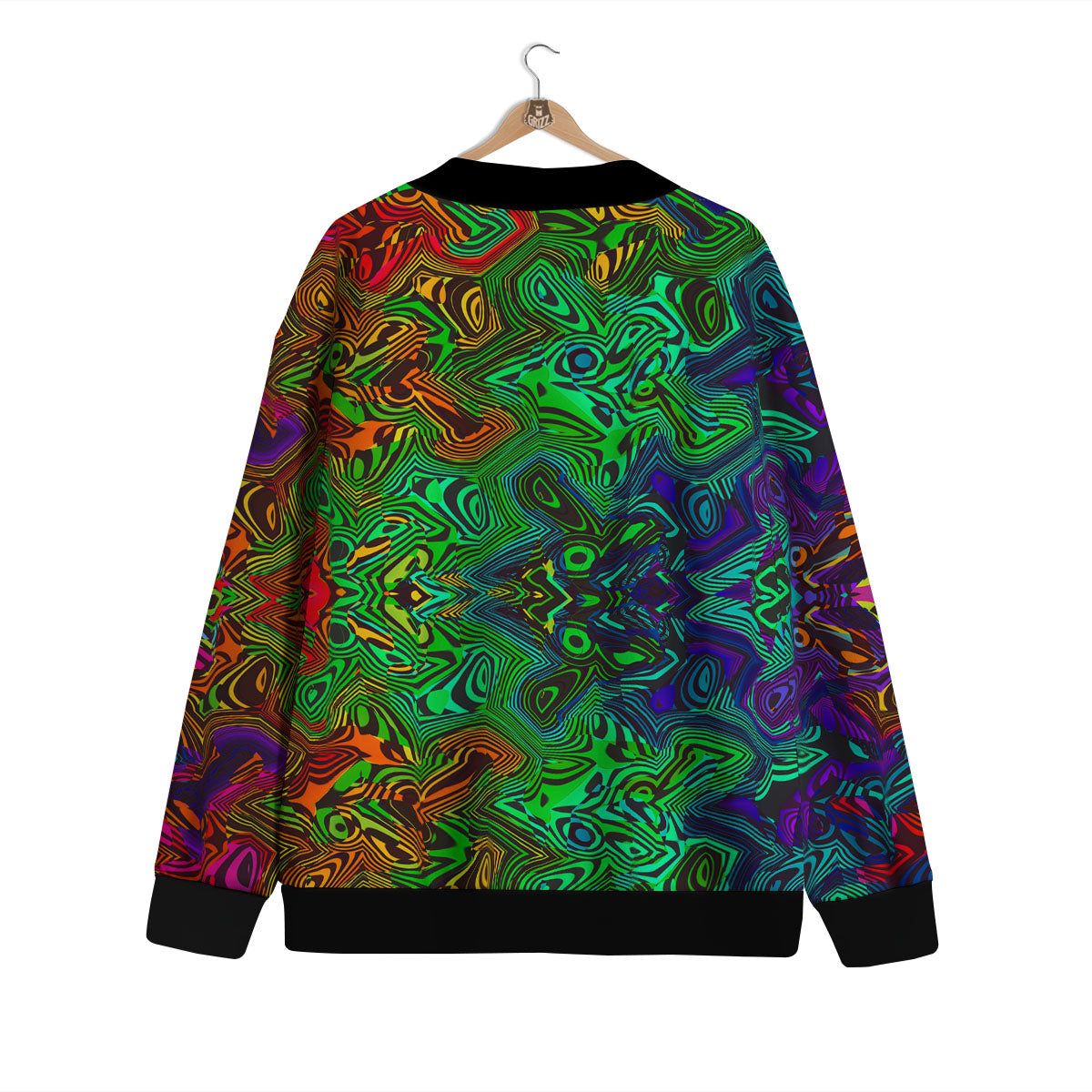 Rave Psychedelic Print Pattern Cardigan-grizzshop