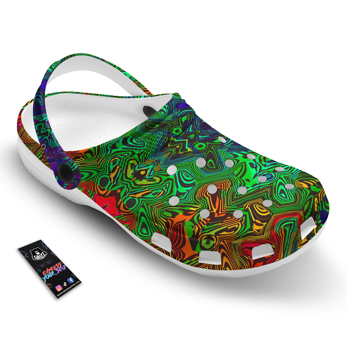 Rave Psychedelic Print Pattern Clog-grizzshop