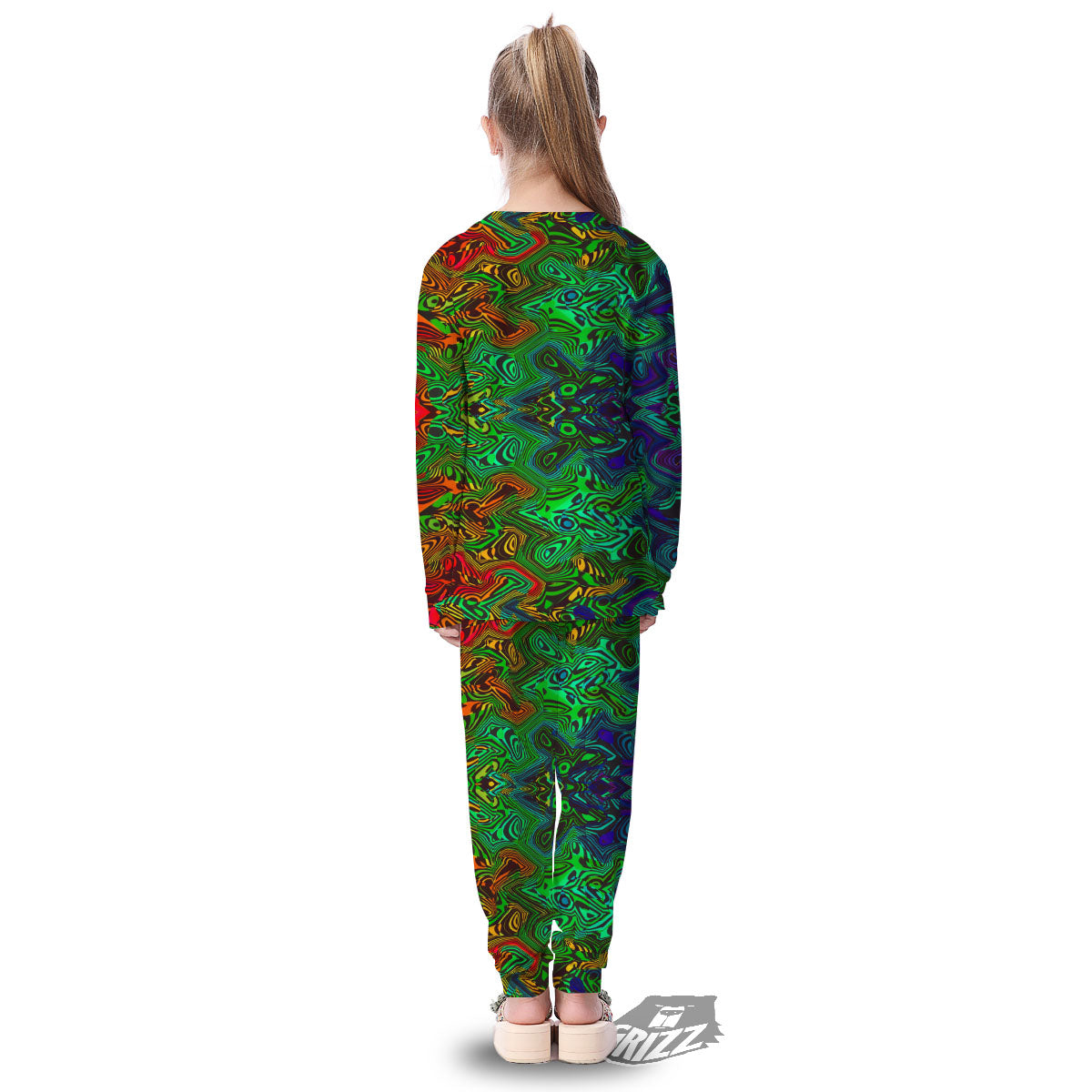 Rave Psychedelic Print Pattern Kid's Pajamas-grizzshop