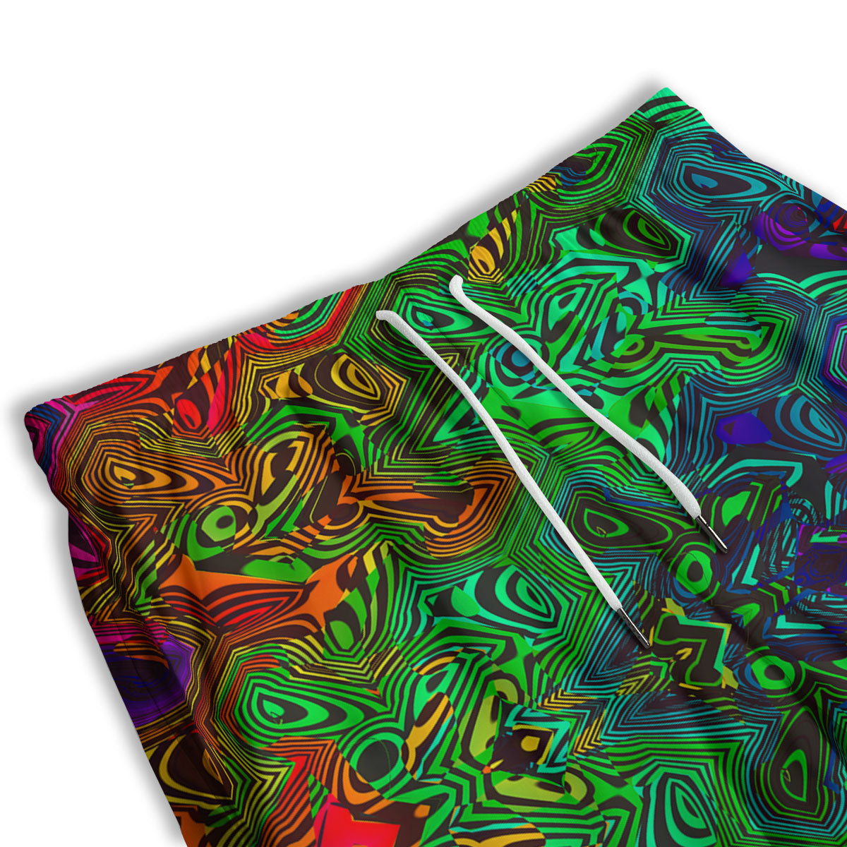 Rave Psychedelic Print Pattern Men's Athletic Shorts