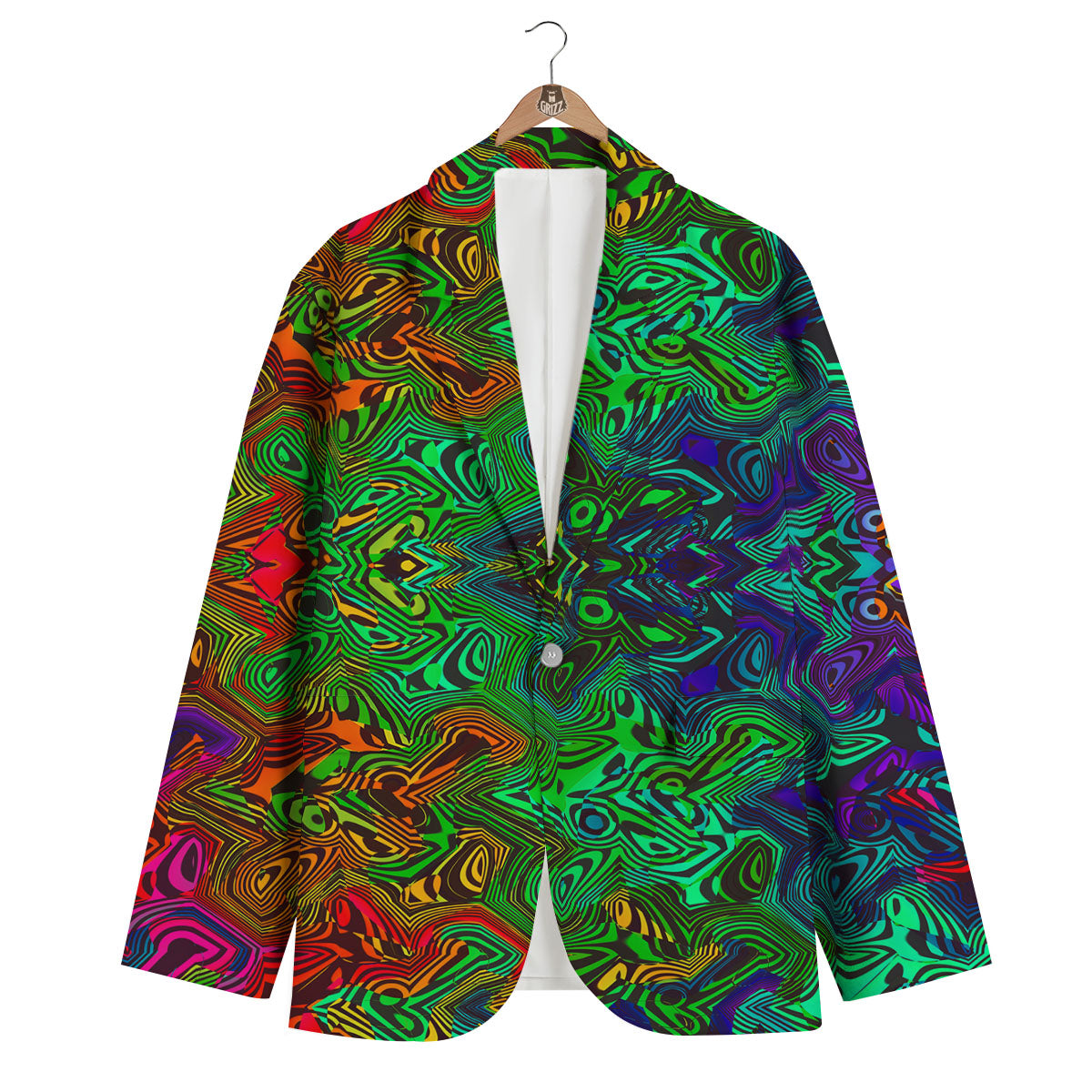 Rave Psychedelic Print Pattern Men's Blazer-grizzshop