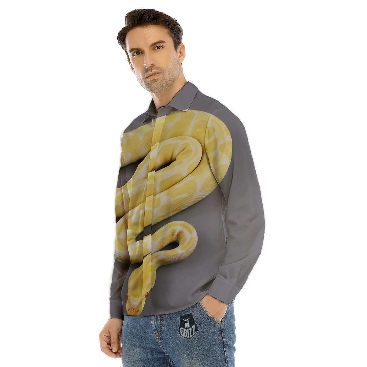 Rave Psychedelic Print Pattern Men's Dress Shirts-grizzshop
