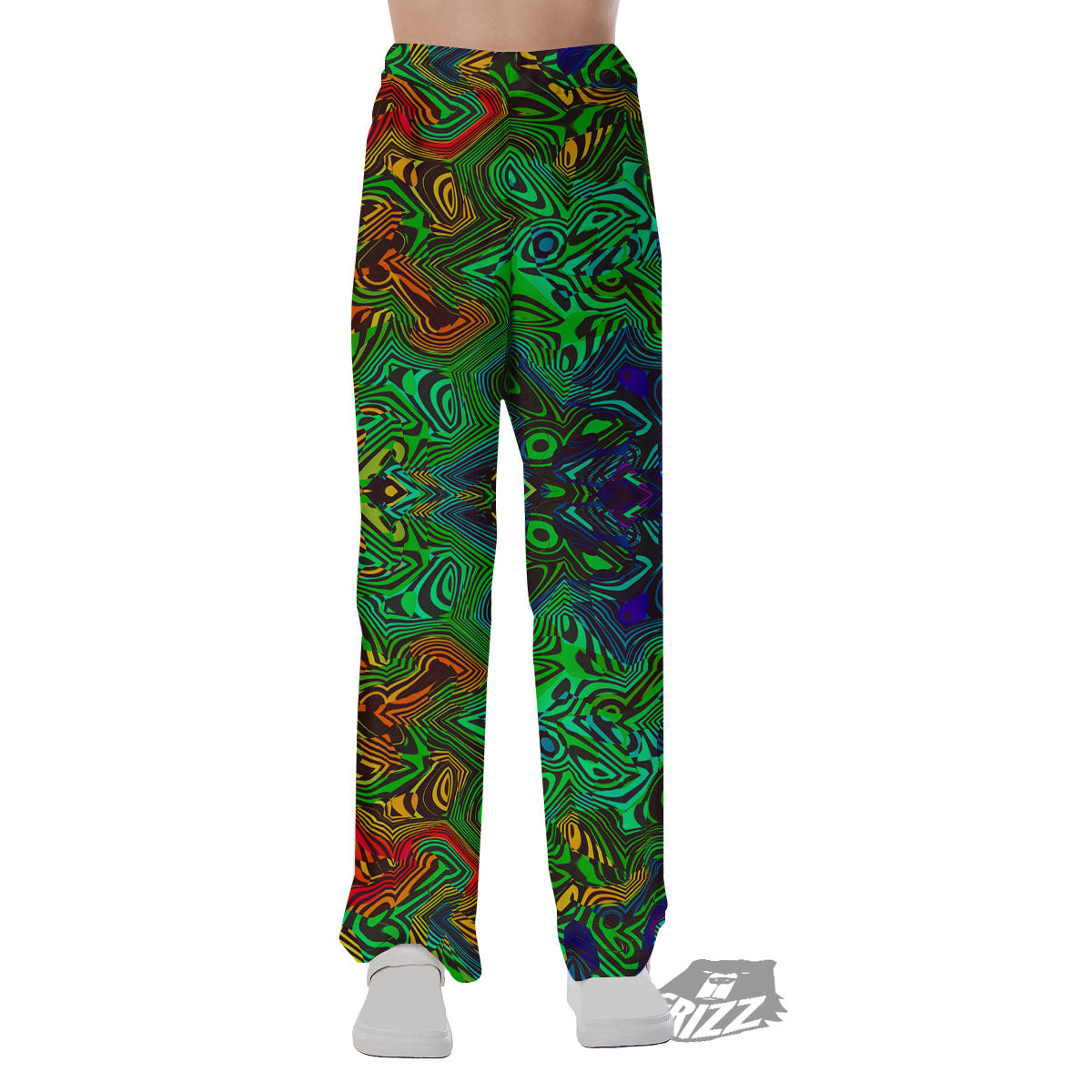 Rave Psychedelic Print Pattern Pajama Pants-grizzshop