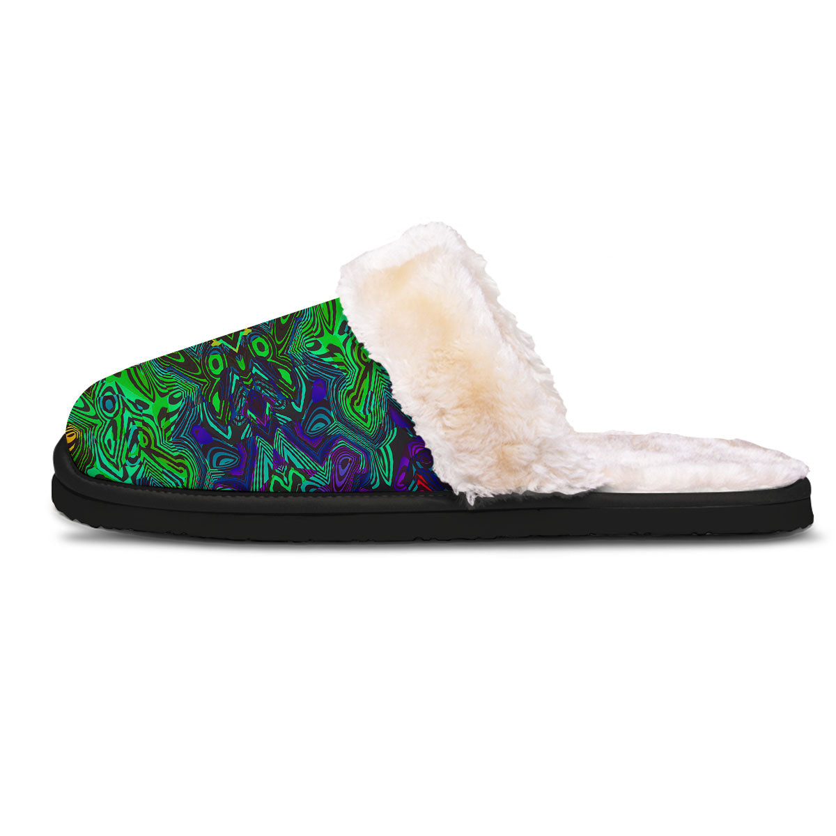 Rave Psychedelic Print Pattern Slippers-grizzshop