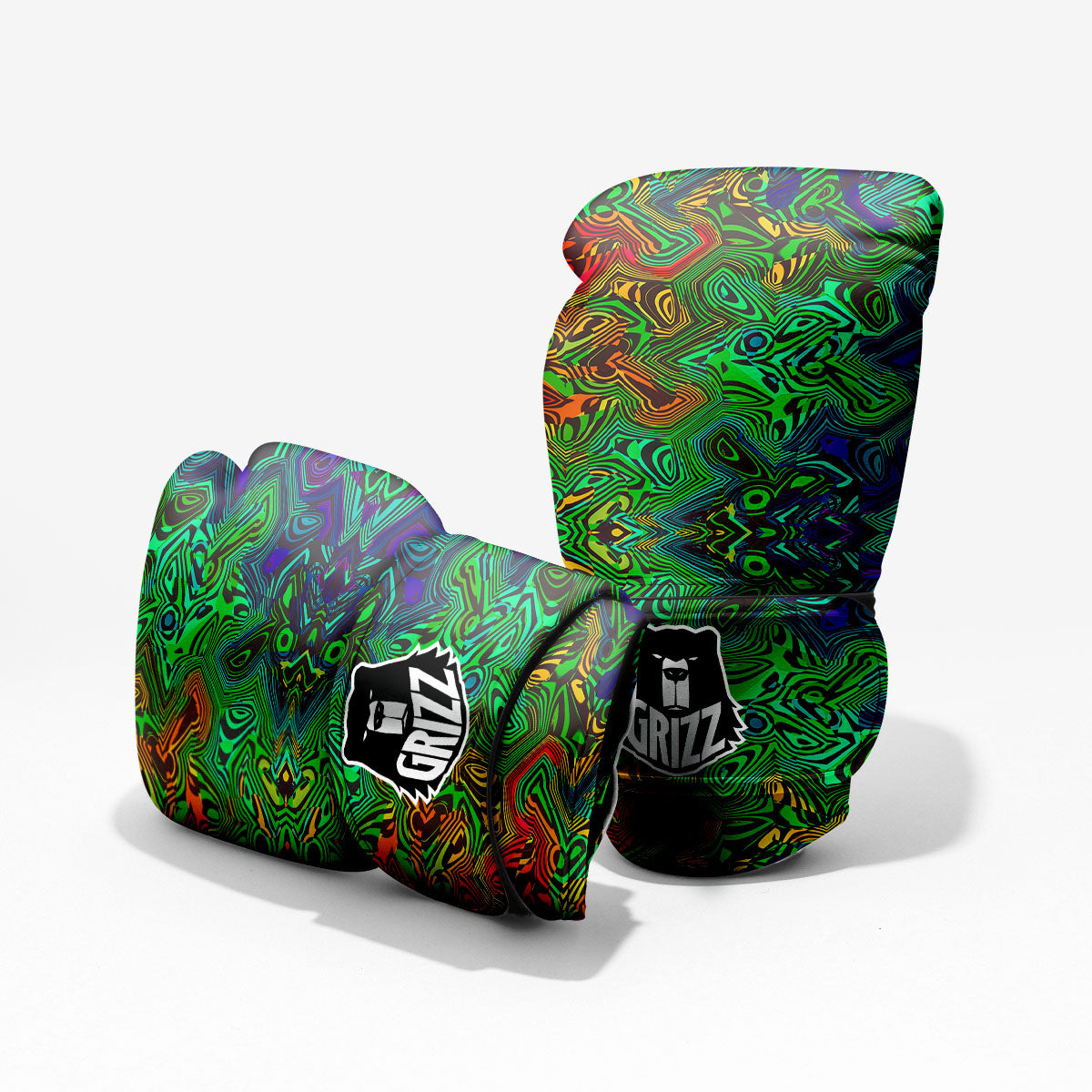 Rave Psychedelic Print Pattern Pro Boxing Glove