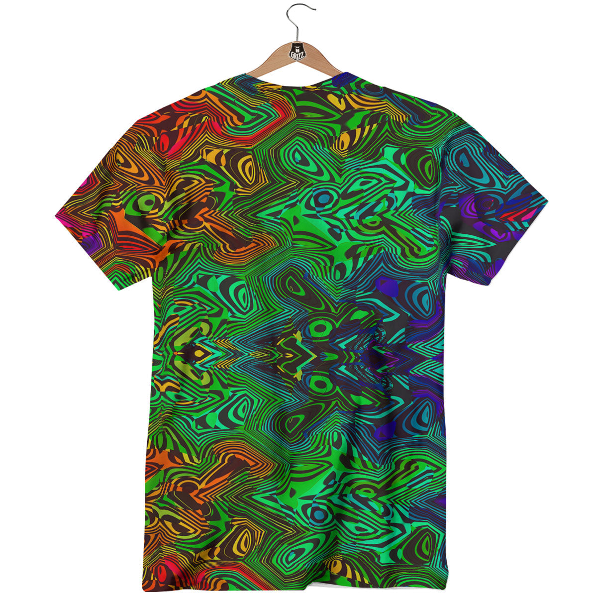 Rave Psychedelic Print Pattern T-Shirt-grizzshop