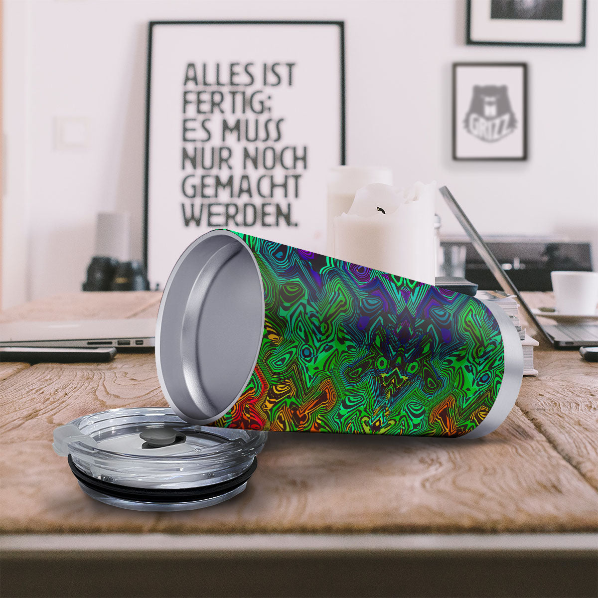 Rave Psychedelic Print Pattern Tumbler-grizzshop