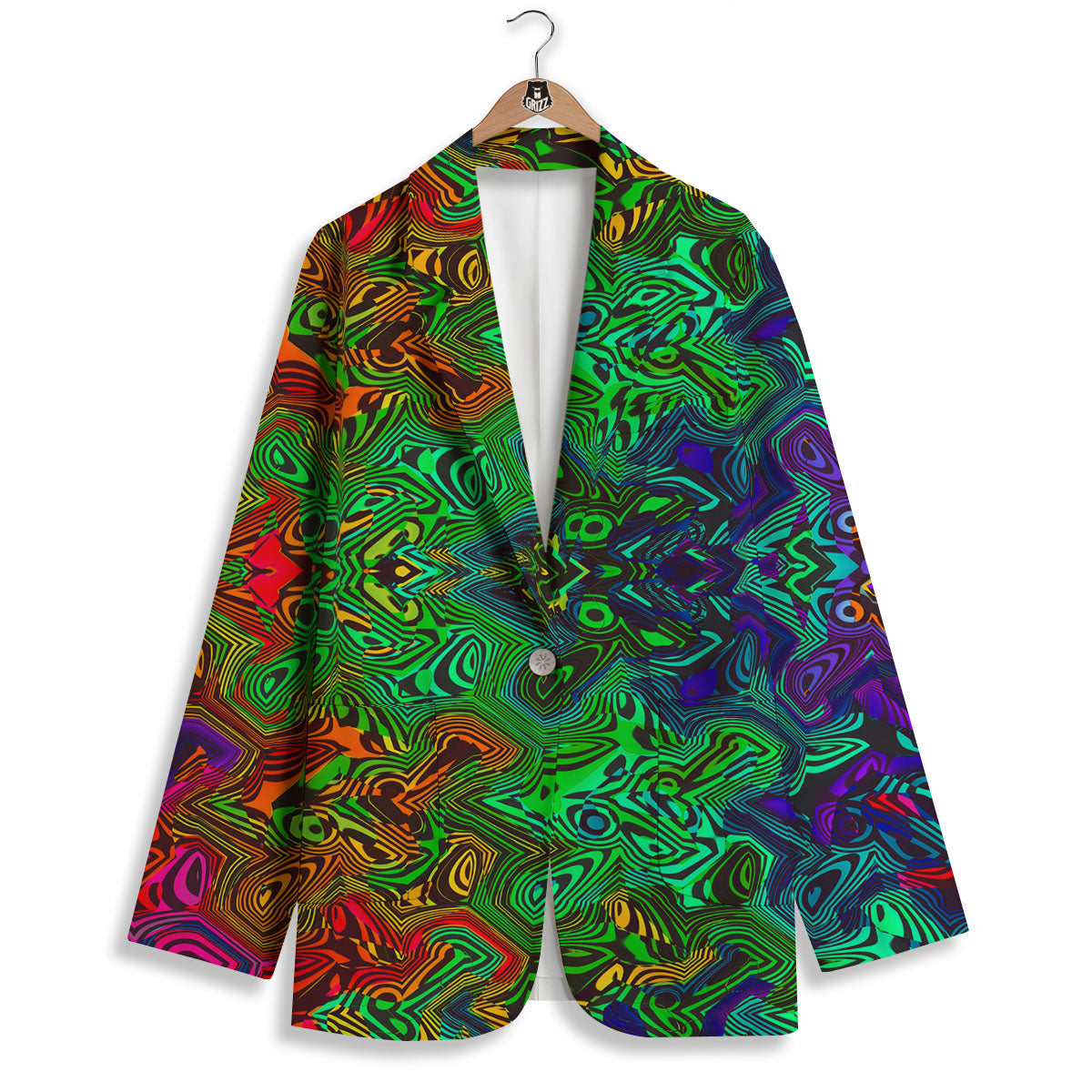 Rave Psychedelic Print Pattern Women's Blazer-grizzshop