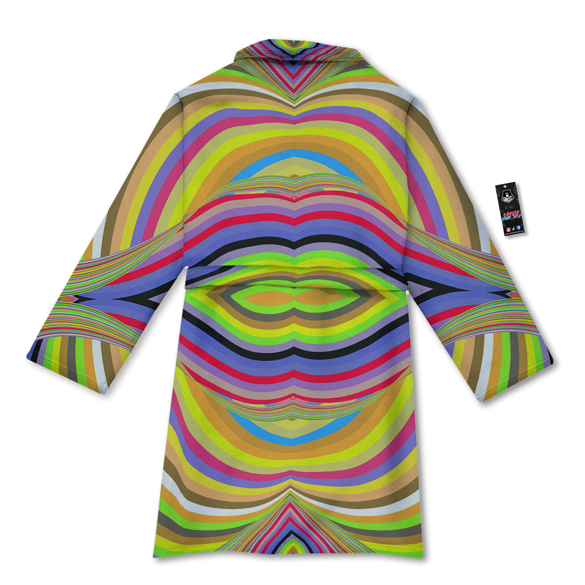 Rave Rainbow Print Pattern Bathrobe-grizzshop