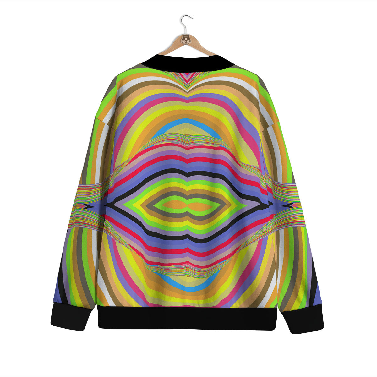 Rave Rainbow Print Pattern Cardigan-grizzshop