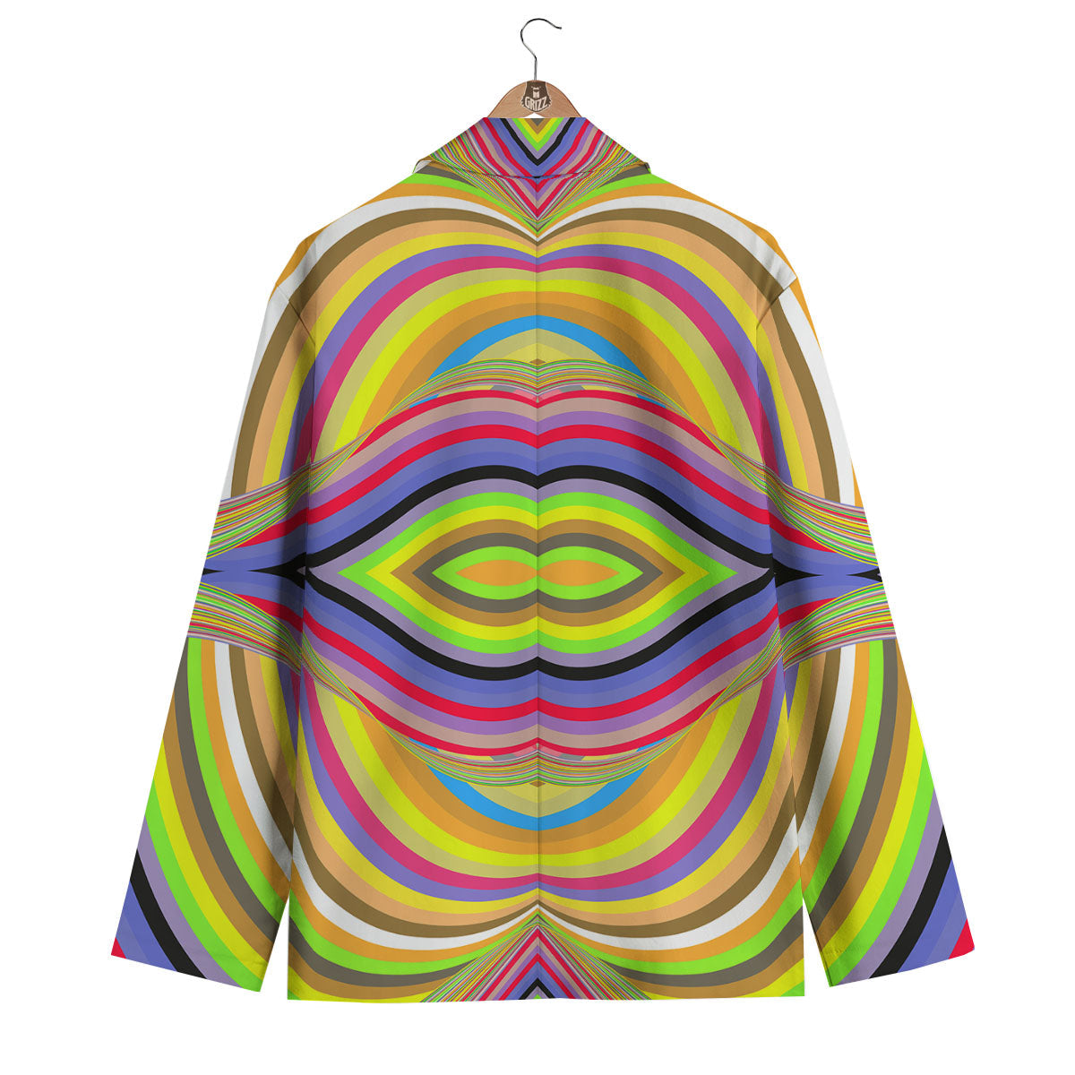 Rave Rainbow Print Pattern Men's Blazer-grizzshop