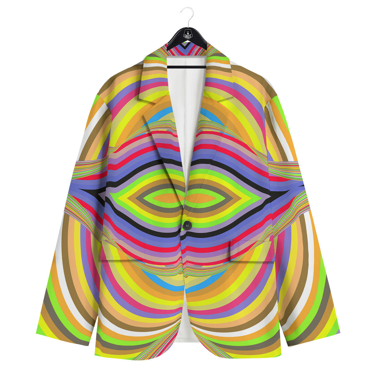 Rave Rainbow Print Pattern Men's Sport Coat-grizzshop