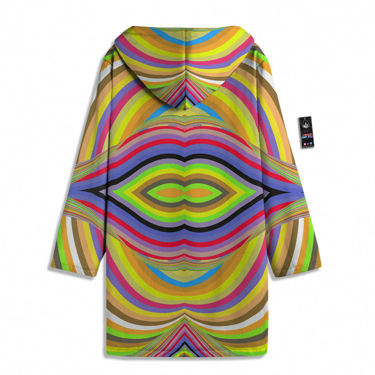 Rave Rainbow Print Pattern Men's Windbreaker Jacket-grizzshop