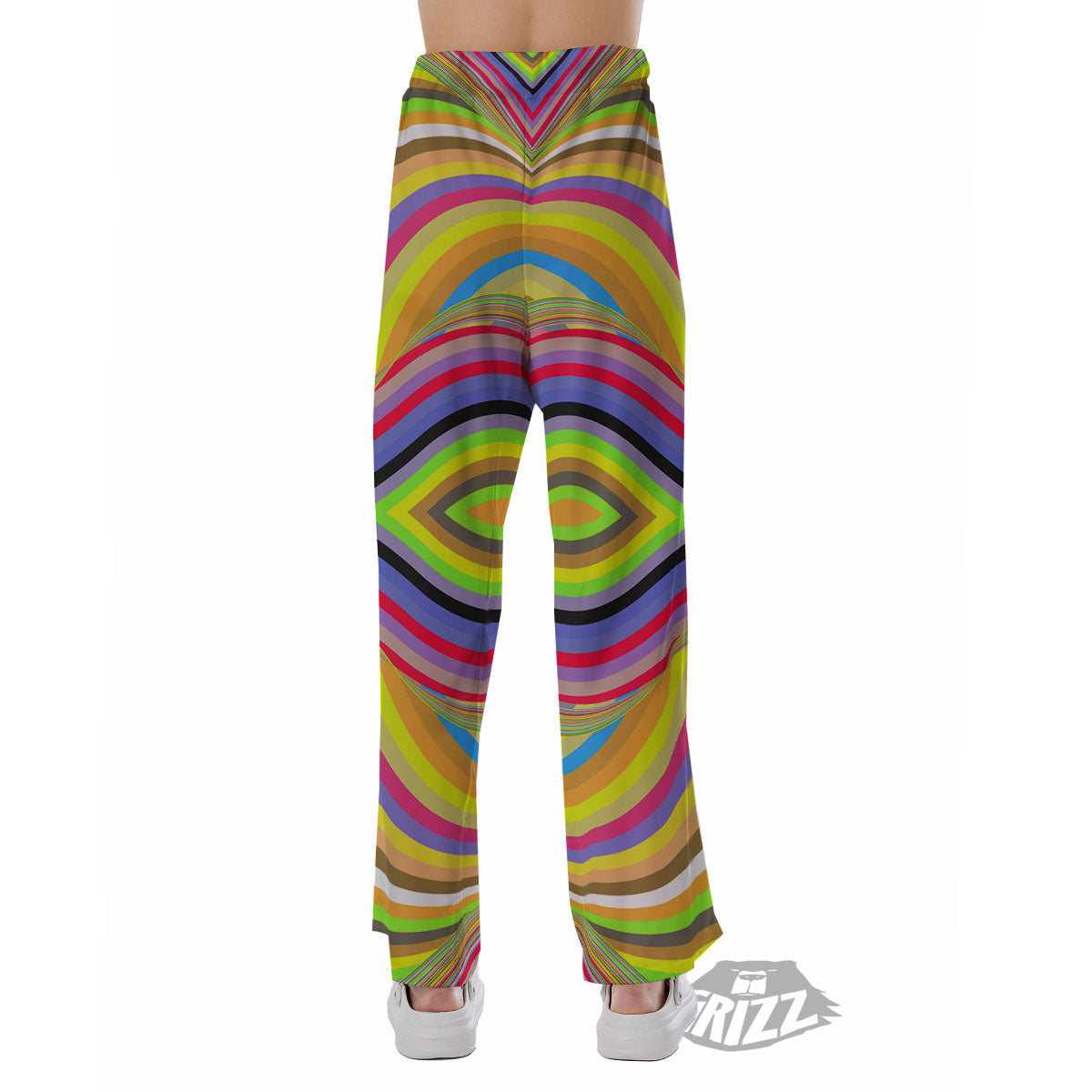 Rave Rainbow Print Pattern Pajama Pants-grizzshop