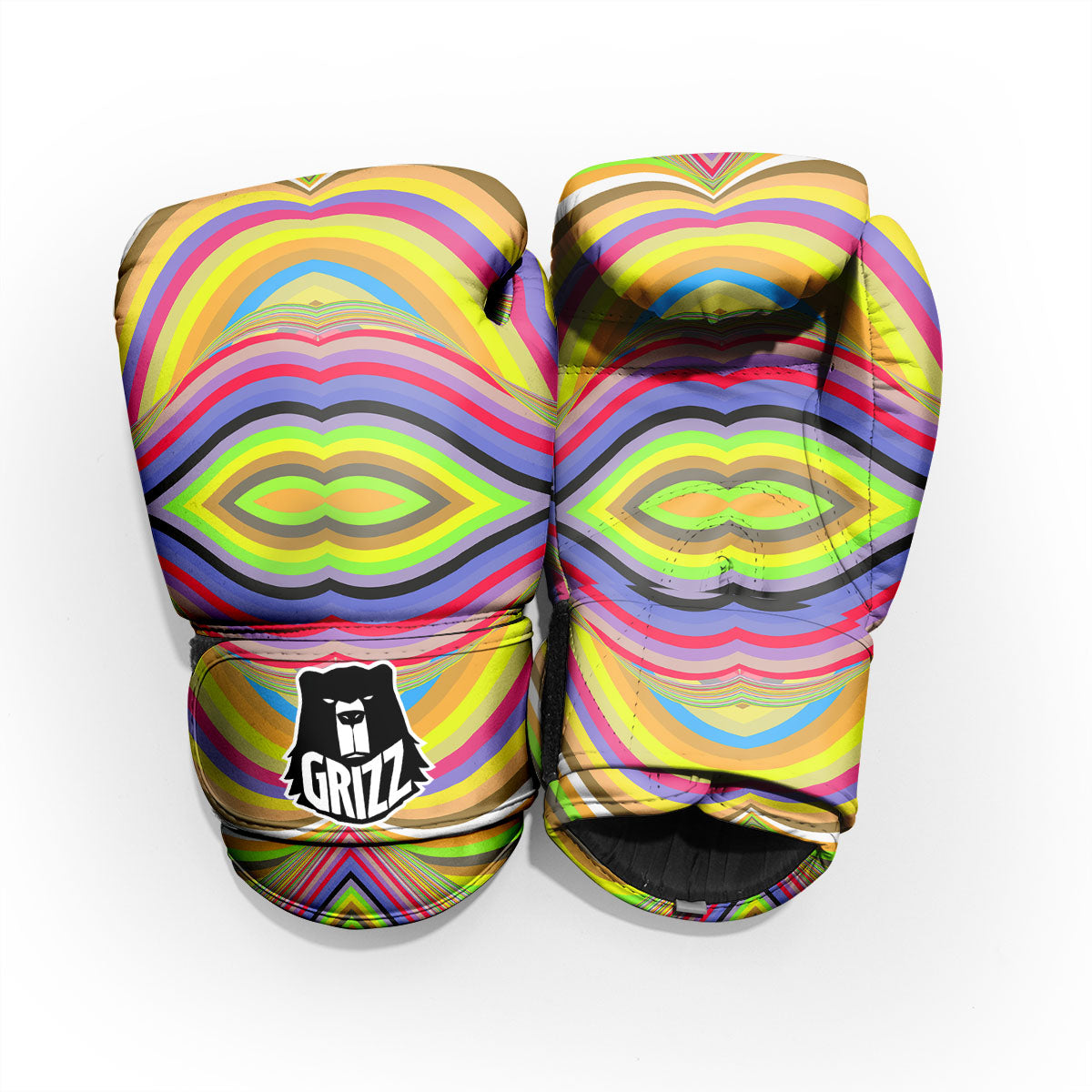 Rave Rainbow Print Pattern Pro Boxing Glove
