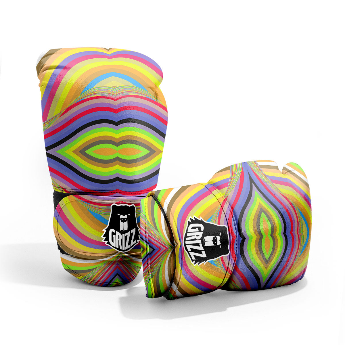 Rave Rainbow Print Pattern Pro Boxing Glove