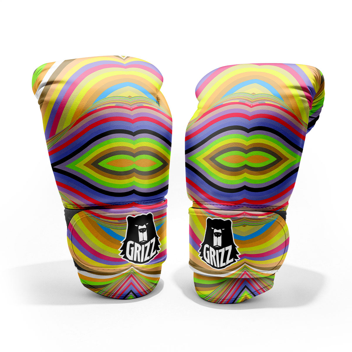 Rave Rainbow Print Pattern Pro Boxing Glove