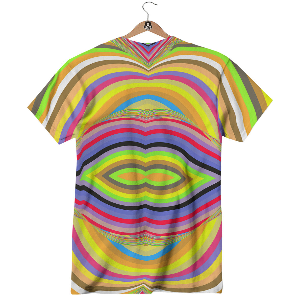 Rave Rainbow Print Pattern T-Shirt-grizzshop