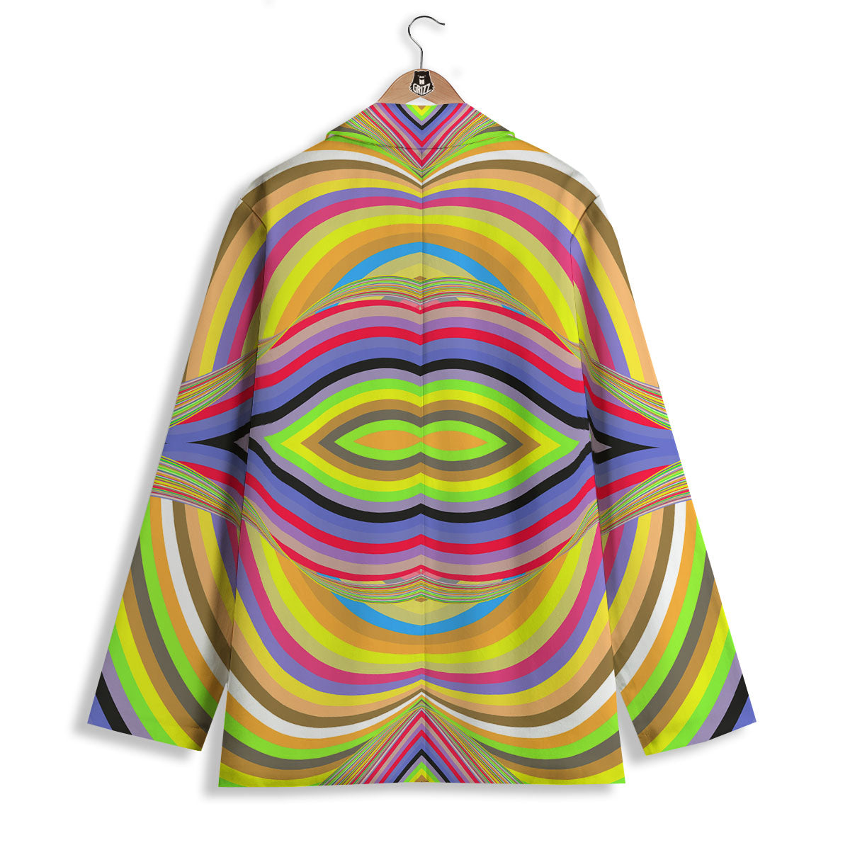 Rave Rainbow Print Pattern Women's Blazer-grizzshop