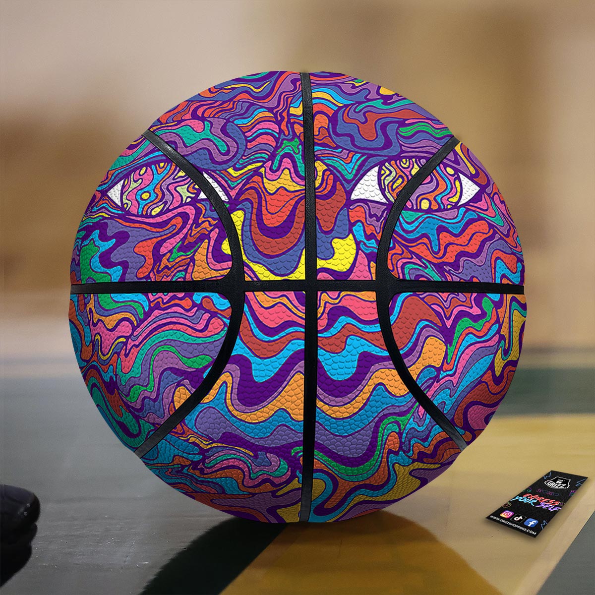 Rave Trippy Print Basketball