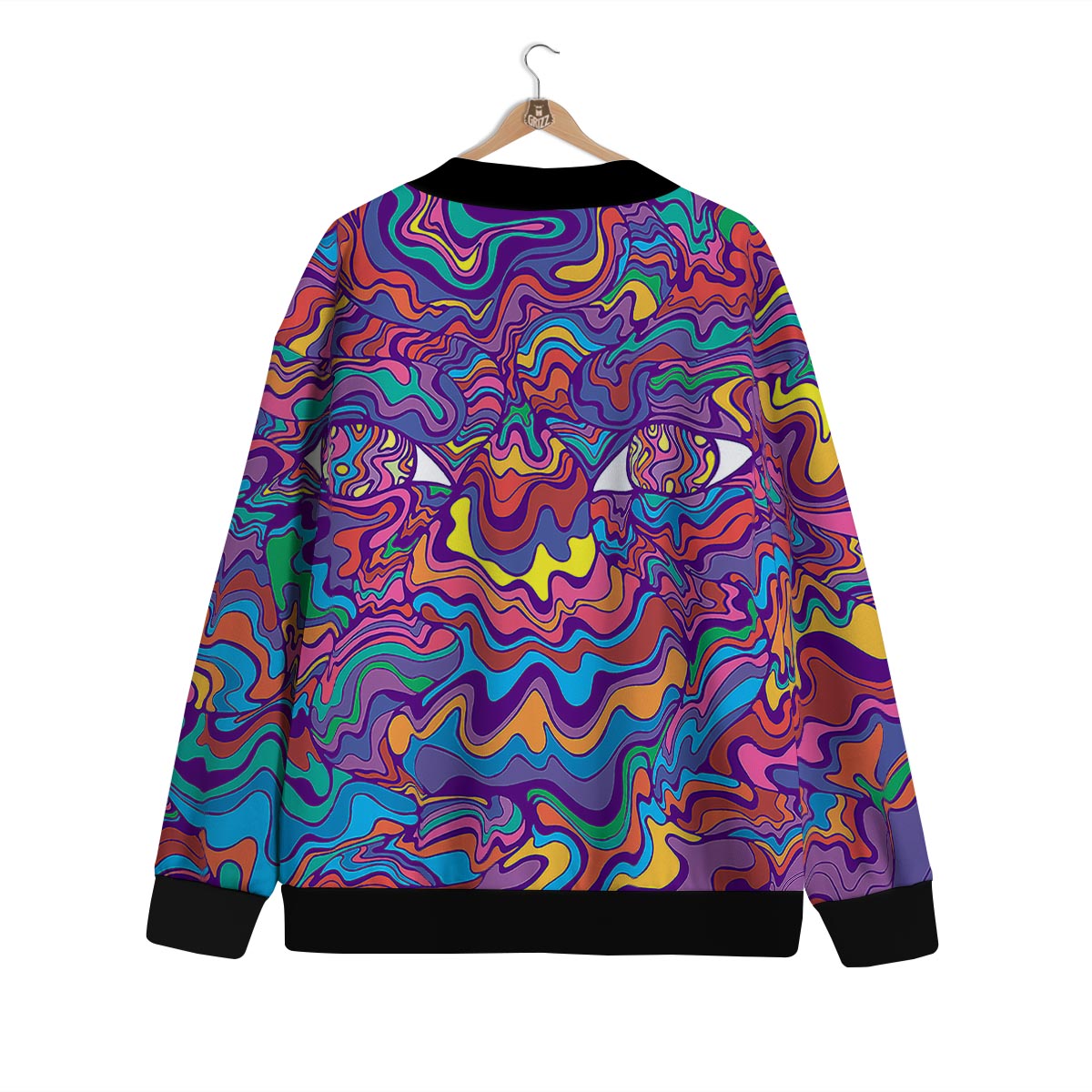 Rave Trippy Print Cardigan-grizzshop