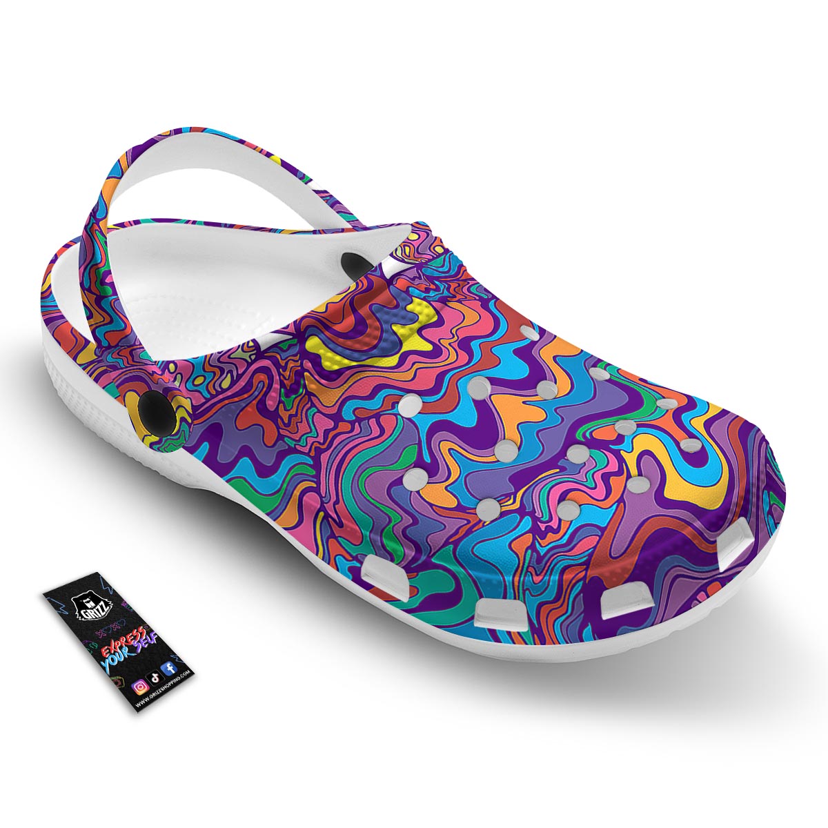 Rave Trippy Print Clog-grizzshop