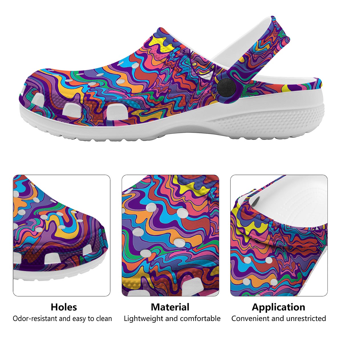 Rave Trippy Print Clog-grizzshop